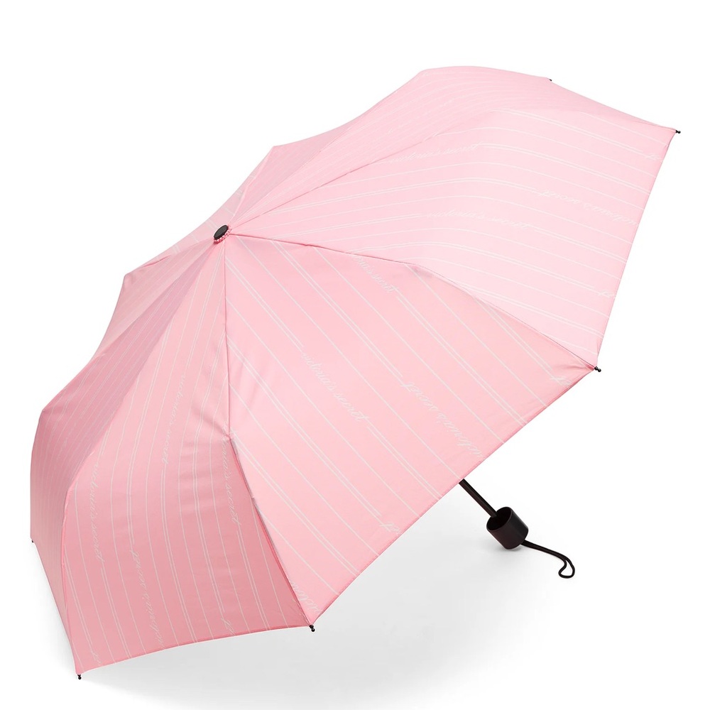 VS Umbrella Pink Striped Compact Travel